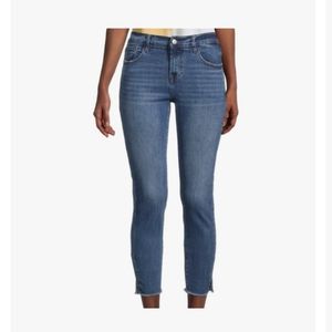 Kensie Skinny Crop Effortless navy blue jeans Sz6/28